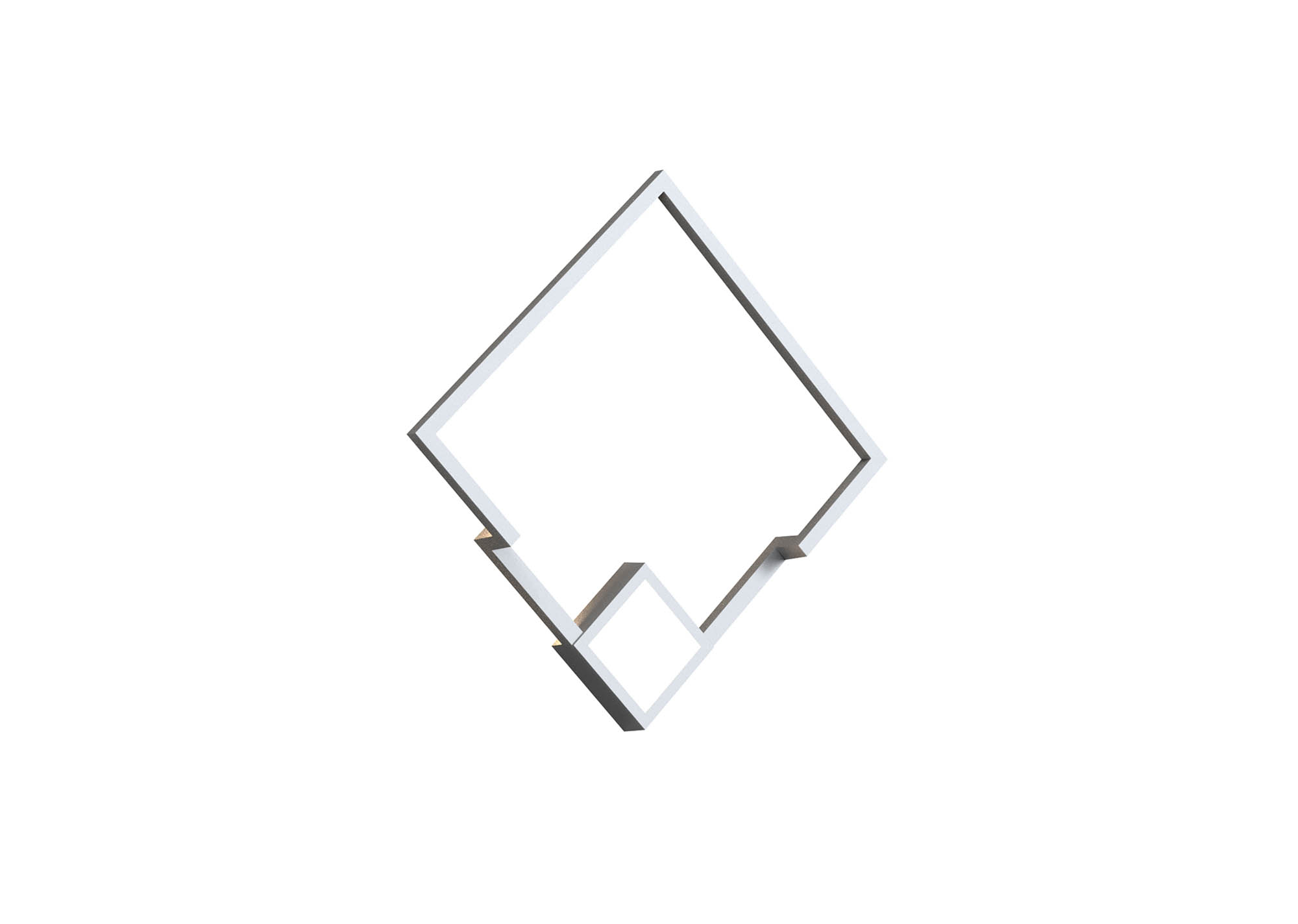 M7669  Boutique Square Wall Lamp DImmable 25W LED White